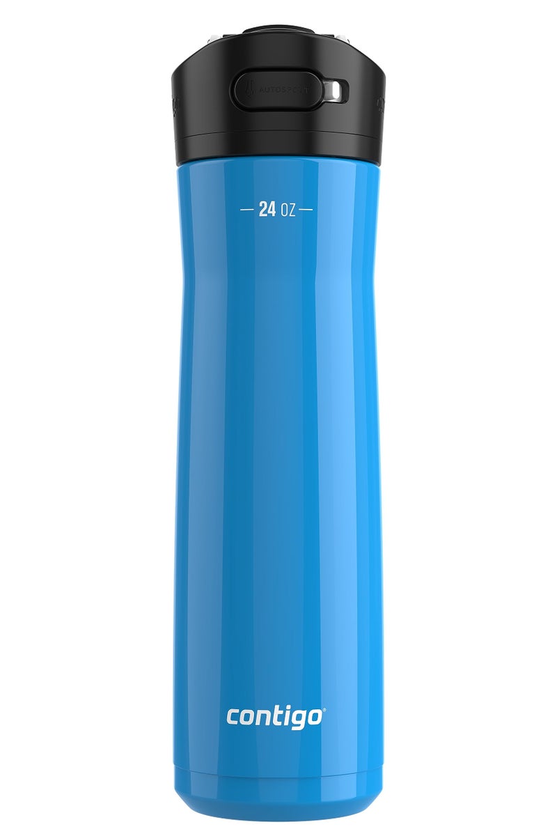 Contigo Ashland Chill Stainless Steel Water Bottle, 24oz, Leakproof Lid & Straw, Keep Drinks Cold for 24hrs & Hot for 6hrs, Ideal for Travel, Work, School - Image 1