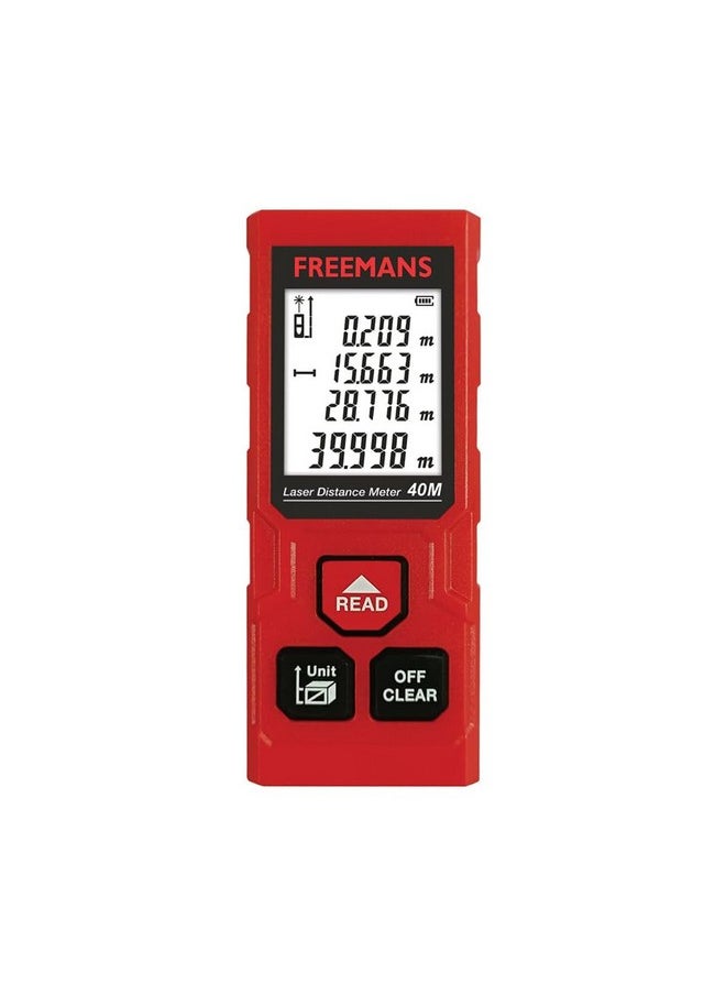 FREEMANS FREEMANS PROECO-L40 40m Laser Distance Meter with Area, Volume, Pythagorean Measurement and Self-Calibration Function, Carry Bag and Batteries Included, Best Suitable for Indoor Measurements  - Image 1