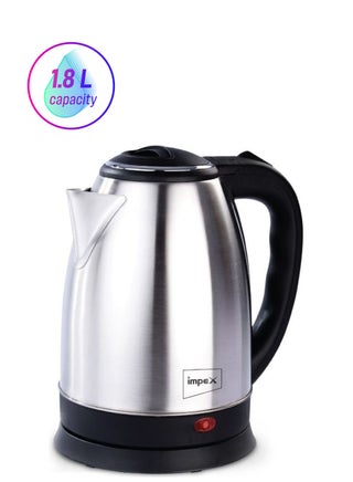 Stainless Steel Cordless Kettle With Boil Dry Protection And Triple Thermostat 1.8 L 1500 W Steamer 1803 Silver