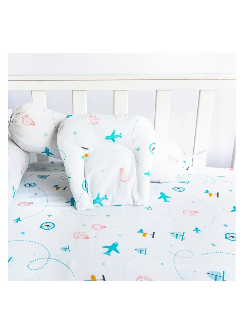 Yellow Doodle Yellow Doodle Cot Bedsheet Set - Lil Travellers  - Image 2