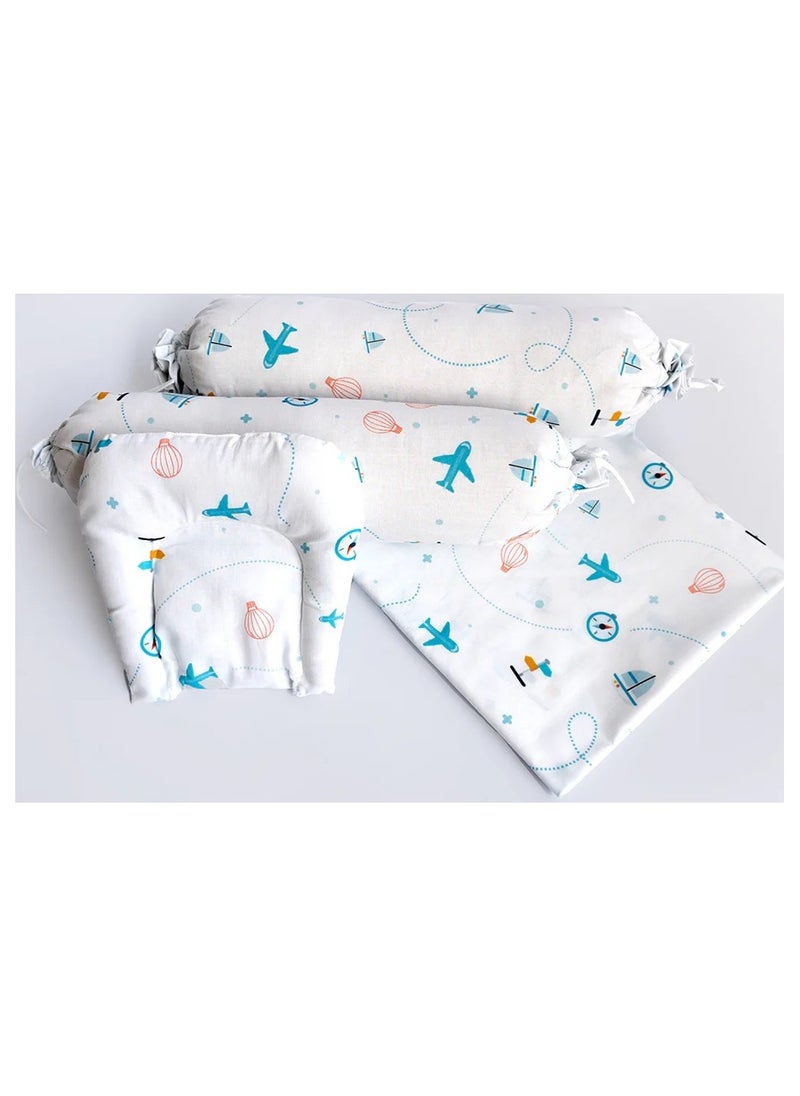 Yellow Doodle Yellow Doodle Cot Bedsheet Set - Lil Travellers  - Image 1