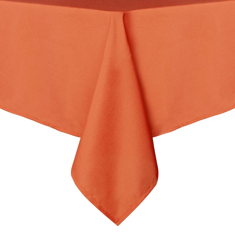 sancua Rectangle Tablecloth  54 x 108 Inch  Stain and Wrinkle Resistant Washable Polyester Table Cloth Decorative Fabric Table Cover for Dining Tables Buffet Parties and Camping Orange