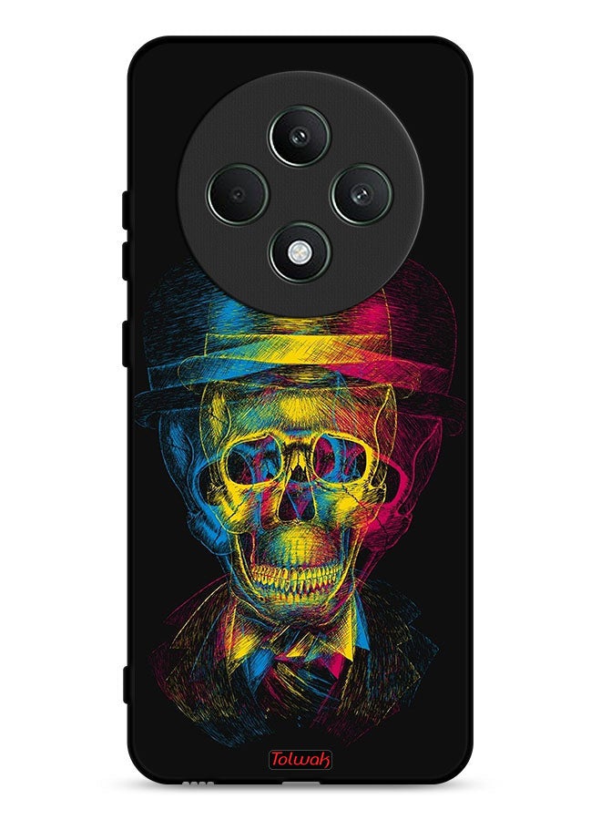 Tolwak Oppo Reno12 F 5G Protective Case Cover Skull Colorful Hat Fantasy Art - Image 1