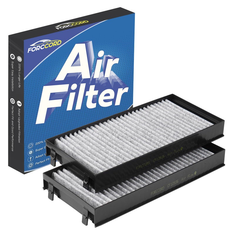 Forccord 2Pack Cabin Air Filter Fits for 20072019 BMW X5 20082019 BMW X6 Activated Carbon Cabin Filter Replacement CF10936 CUK 29412 64316945586 Car Accessories