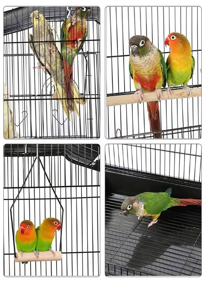 أوكيوز - قفص طيور كبير، قفص ببغاء معدني مع كوب تغذية - Image 1