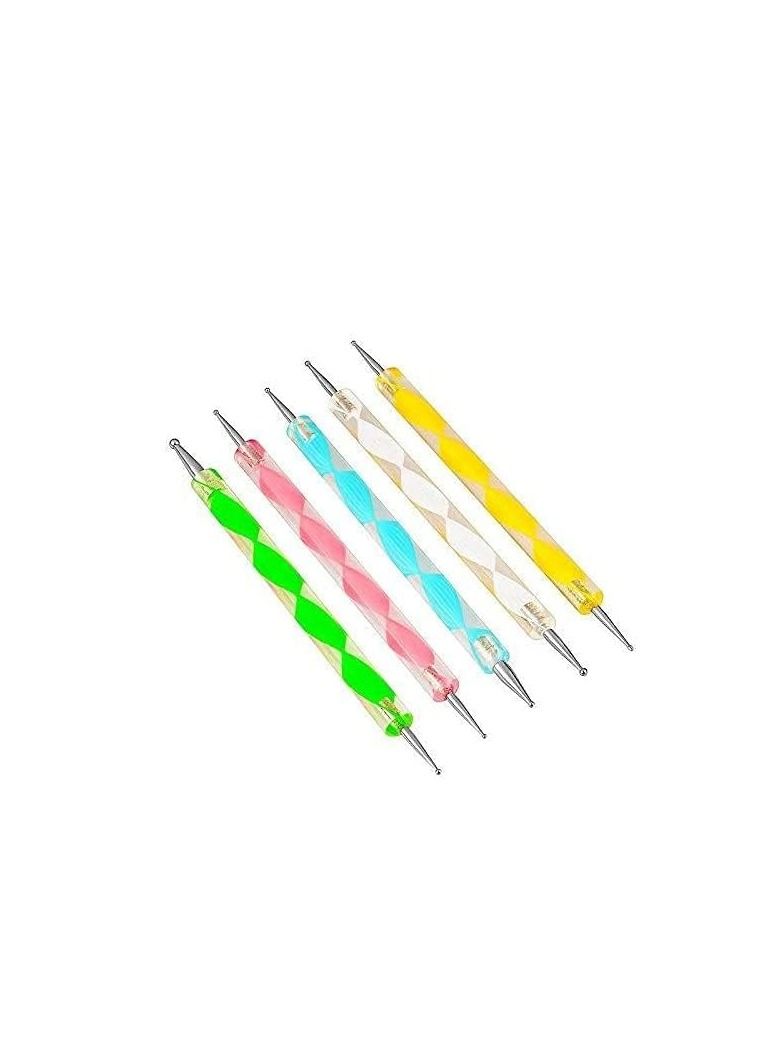ORiTi 5pcs 2 Way Dotting Pen Marbleizing Painting Tool Nail Art Dot Set - Image 4