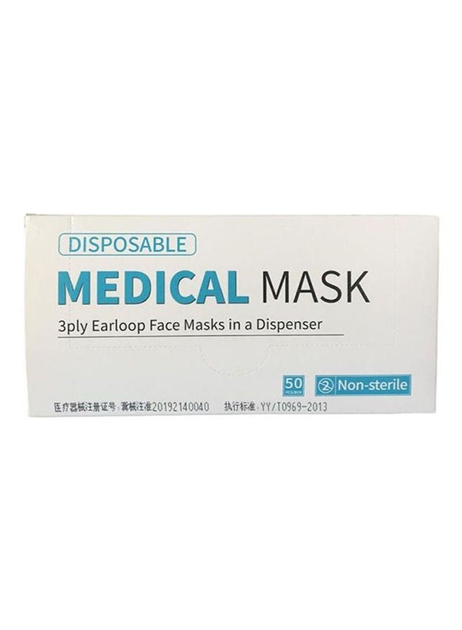 NIBEMINENT 50-Piece 3 Ply Disposable Face Mask - Image 1