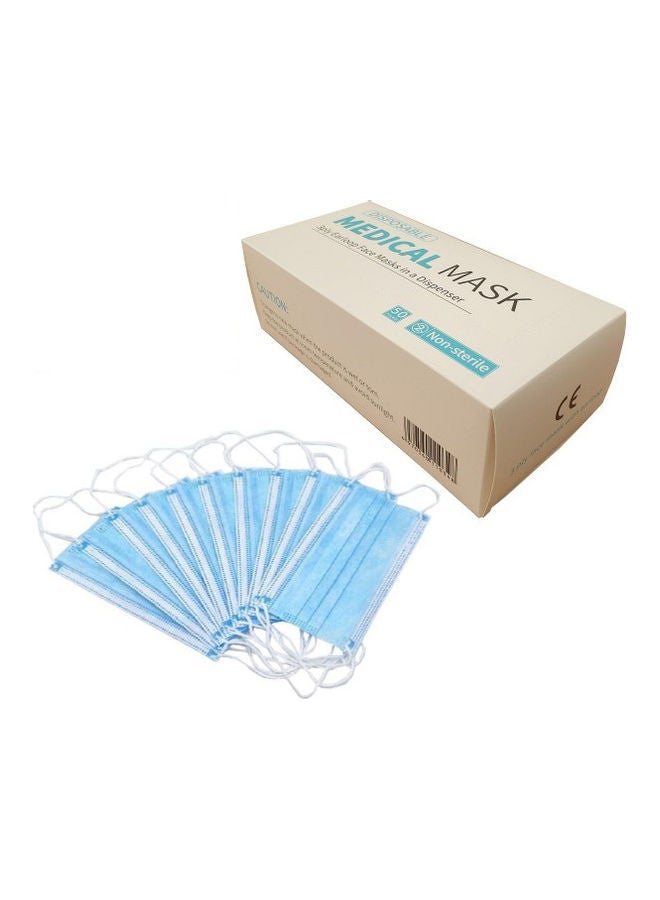 NIBEMINENT 50-Piece 3 Ply Disposable Face Mask - Image 2