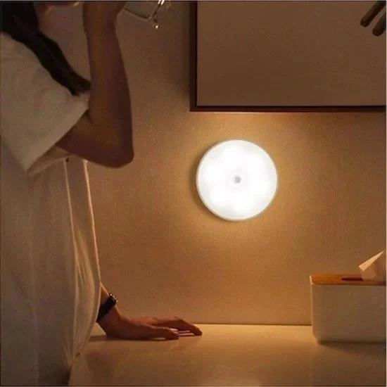 Lisinya Motion Sensor USB Rechargeable Spot Lamp Magnet and Adhesive Daylight Color LED