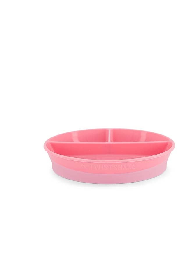 Twistshake Divided Plate 6+m Pastel Pink - Image 1