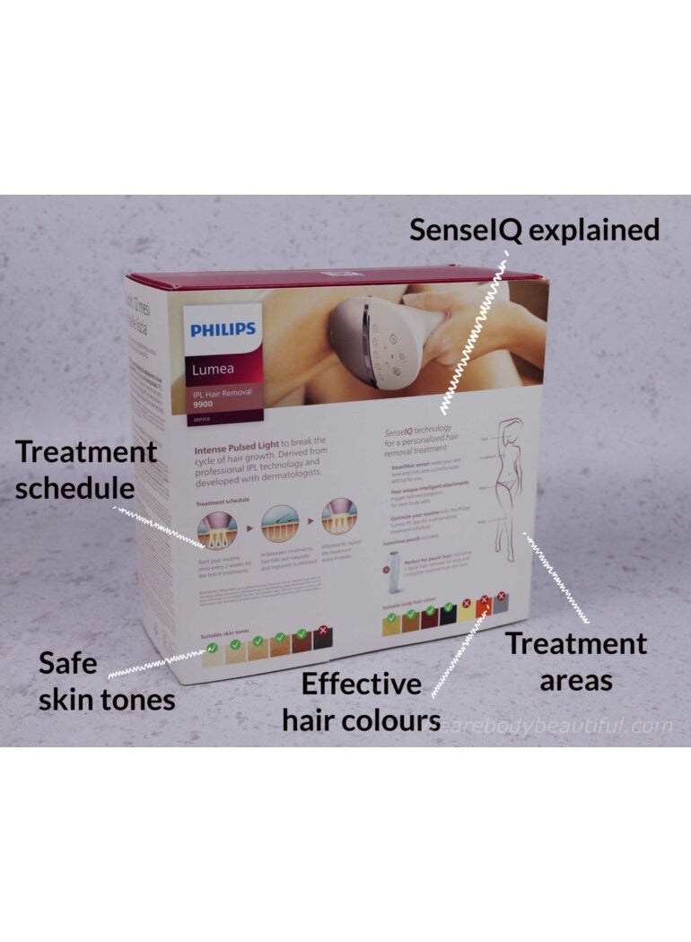 Philips Lumea Advanced IPL Hair Removal Device with 2 Attachments for Face and Body With Special Beauty Edition including Satin Compact Pen Trimmer - BRI921 white - Image 3