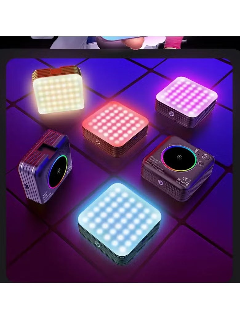 JAJEEK - D12S LED Fill Light – 2000mAh Portable RGB Video Light, Full Color, Multi-Port, Rechargeable, Compact Pocket-Sized LED Light for Photography, Vlogging, and Content Creation - Image 1