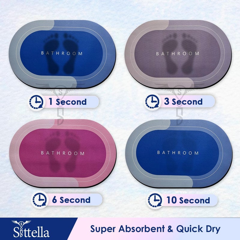 SITTELLA® Bathroom Door Mat | Anti Slip Floor Mat for Home and Kitchen | Anti Skid Water Soaking Bathroom Mat | Super Water Absorbent Rubber Foot Mat (40 x 60 cm) Color May Vary - Image 5