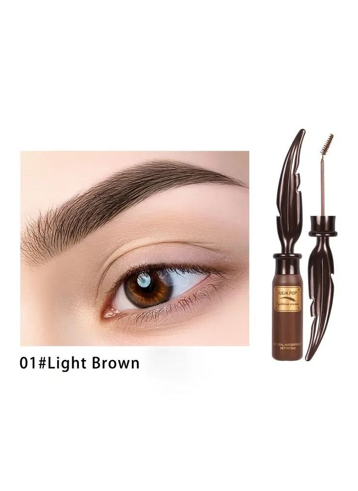 Natural Look Elegant Feathers Eyebrow Cream Humidity-Proof and Flake-Proof Brush to Fill in Eyebrows and Cover for Women