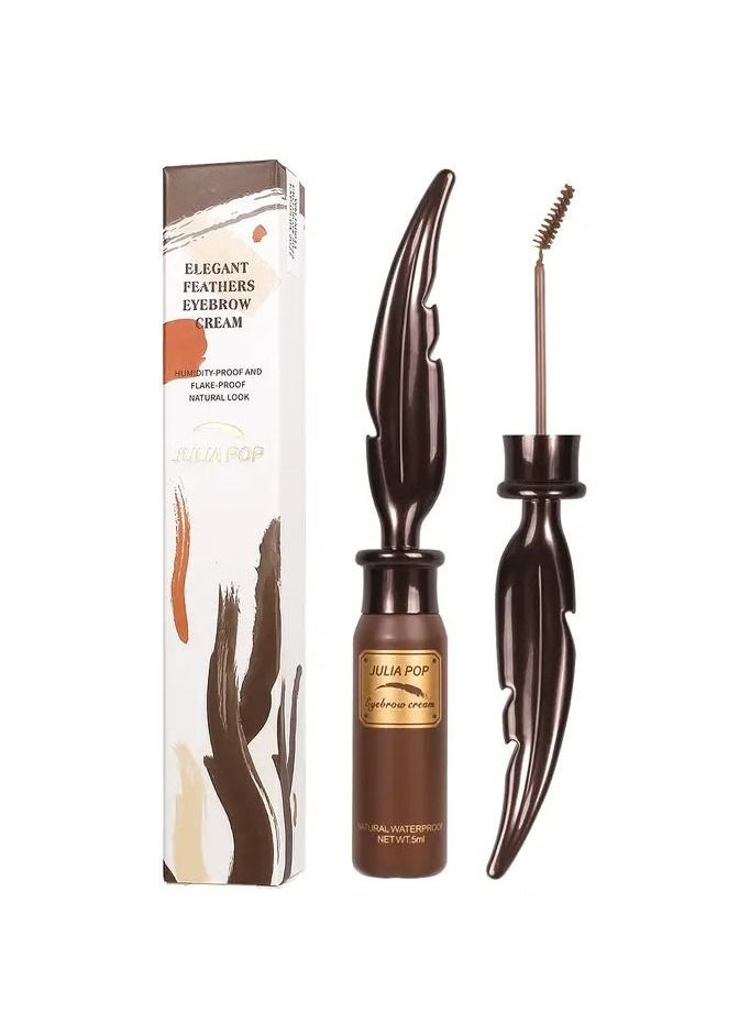 Natural Look Elegant Feathers Eyebrow Cream Humidity-Proof and Flake-Proof Brush to Fill in Eyebrows and Cover for Women