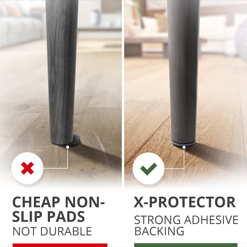 X-Protector Non Slip Furniture Pads X-PROTECTOR - 16 pcs 2" - Premium Furniture Grippers! Rubber Feet Hardwood Floor Protectors for Furniture Legs - Couch Stoppers - Keep Your Furniture in Place Forever! - Image 4