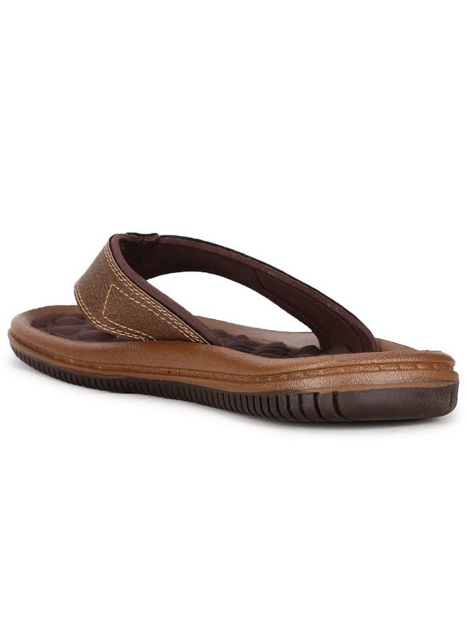 Bata Men's JOY Slippers (8714812_BROWN_9 UK) - Image 3