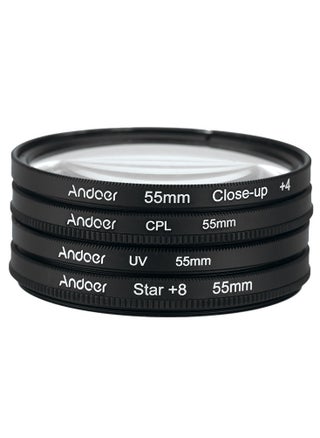 Andoer 55mm UV+CPL+Close-Up+4 +Star 8-Point Filter Circular Filter Kit, Circular Polarizer Filter Macro Close-Up Star 8-Point Filter with Bag, for Nikon Canon Pentax Sony DSLR Camera - pzsku/Z015212B63AC7F2E93558Z/45/_/1729138157/04caeb8e-44e3-497d-8bd1-fc0f0b14e0ed