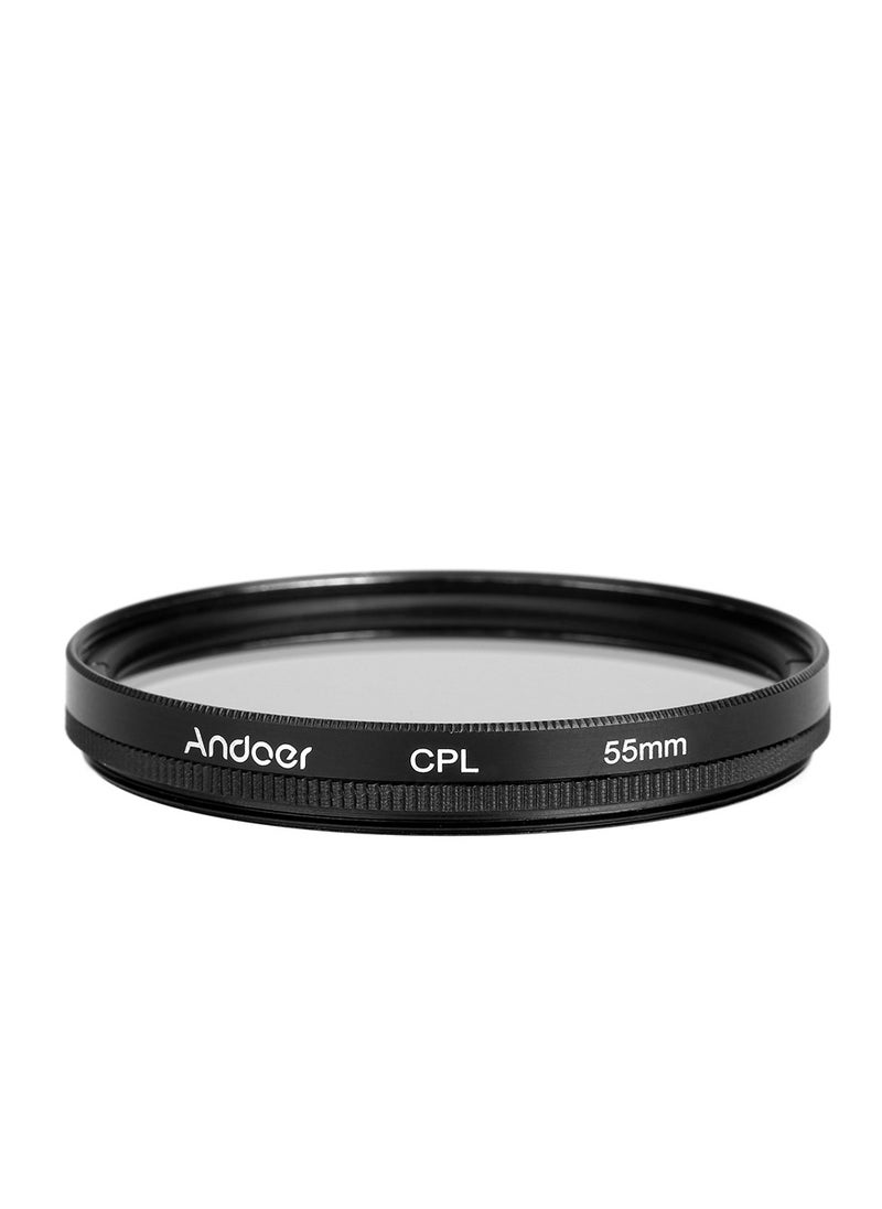 Andoer 55mm UV+CPL+Close-Up+4 +Star 8-Point Filter Circular Filter Kit, Circular Polarizer Filter Macro Close-Up Star 8-Point Filter with Bag, for Nikon Canon Pentax Sony DSLR Camera