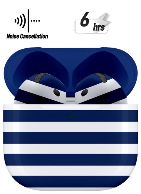 MERLIN CRAFT CUSTOMIZED APPLE AIRPODS 4 ANC BLUE WAVE