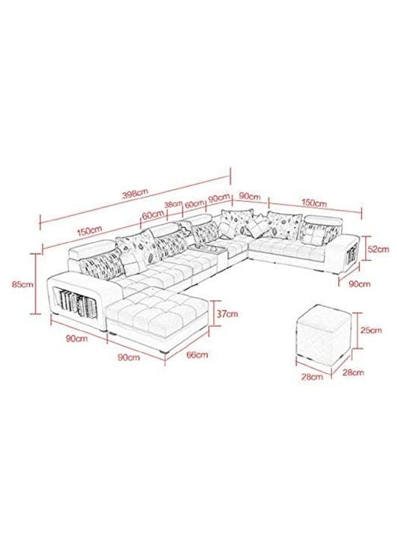 Comfynest Elevate Your Apartment Living Room with Corner Sofa Furnishings  - Image 2