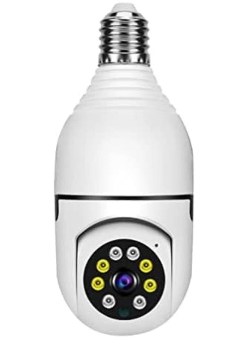 ELTRAZONE 1080P Wireless Tovnet Wifi Pan/Tilt Light Bulb Security Camera, 360 Degrees 3.0MP Cam Home Surveillance CCTV Panoramic IP Camera, with Night Vision - Image 1