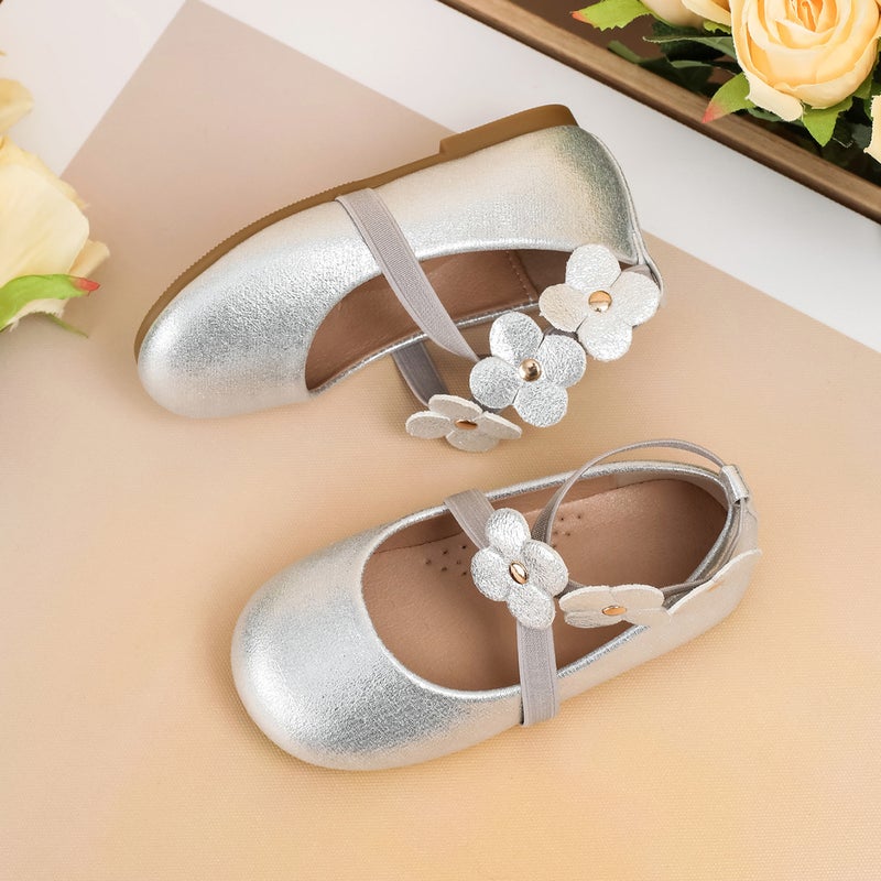 Children'S Shoes, New Styles, Girls' Single Shoes, Baby Soft-Soled Leather Shoes, Floral Stylish Princess Shoes For Baby Girls - Image 4