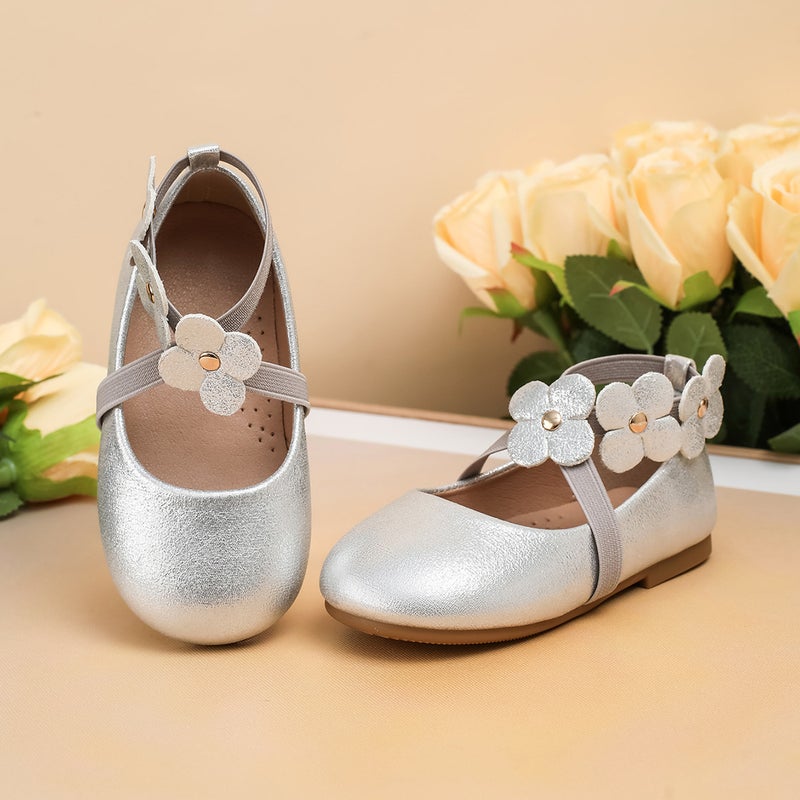 Children'S Shoes, New Styles, Girls' Single Shoes, Baby Soft-Soled Leather Shoes, Floral Stylish Princess Shoes For Baby Girls - Image 2