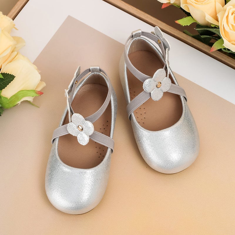 Children'S Shoes, New Styles, Girls' Single Shoes, Baby Soft-Soled Leather Shoes, Floral Stylish Princess Shoes For Baby Girls - Image 1