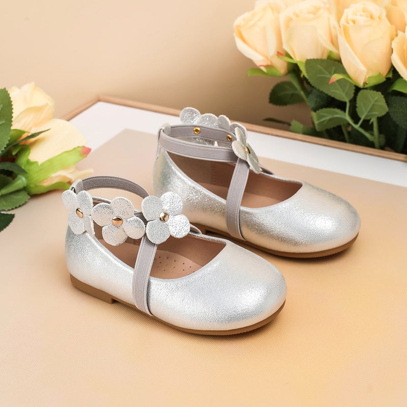 Children'S Shoes, New Styles, Girls' Single Shoes, Baby Soft-Soled Leather Shoes, Floral Stylish Princess Shoes For Baby Girls - Image 5