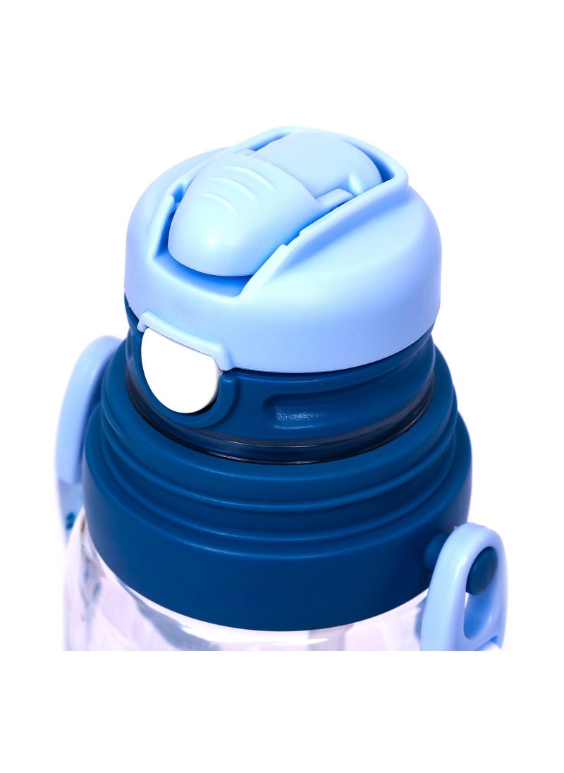 Eazy Kids Water Bottle 600ml With Straw - Blue  - Image 3