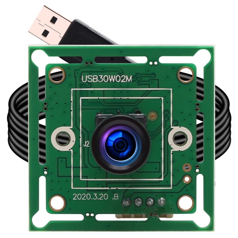 إي أل بي VGA Super Mini Wide Angle USB Camera Module with 100degree Lens High Speed 480P 60fps UVC USB2.0 Video Webcam Board OV7725 Embedded Industrial Camera for Computer, Raspberry Pi, Jetson Nano - Image 1