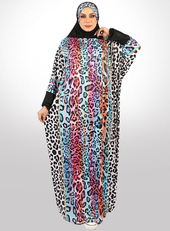 زمرد ثوب صلاة چيرسيه كويتي- مطبوع عملي مع غطاء الرأس  - Image 1