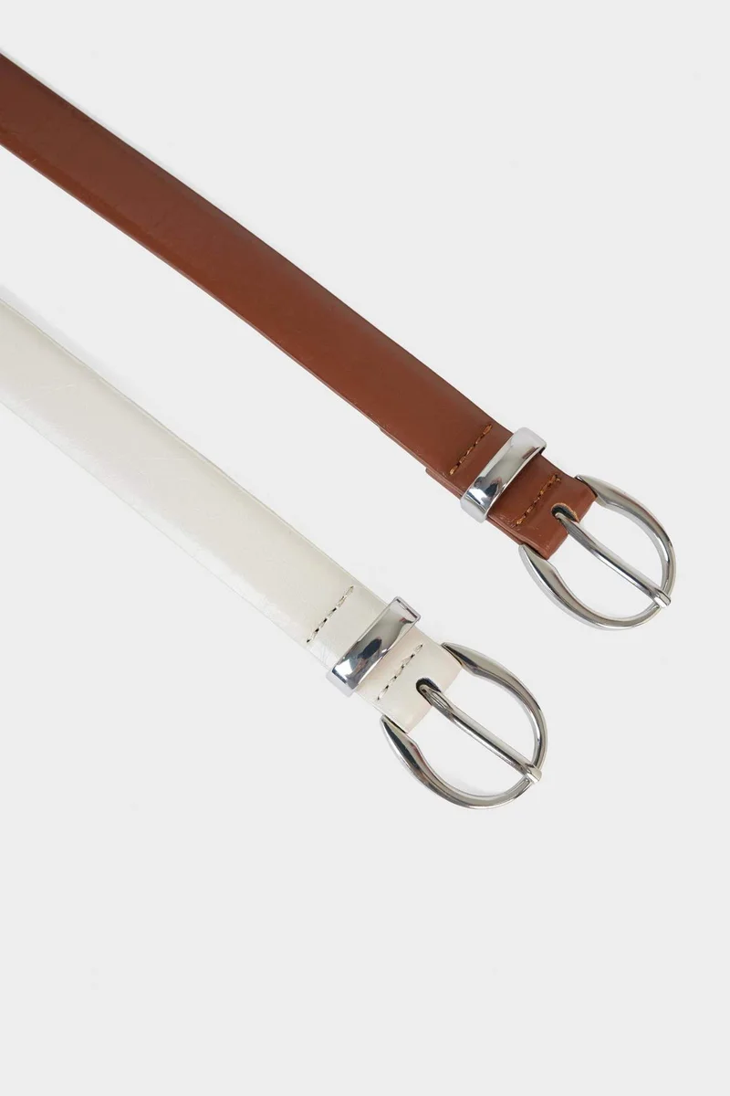 Defacto  Woman Faux Leather 2 Piece Daily Belt for Women | Best Price UAE