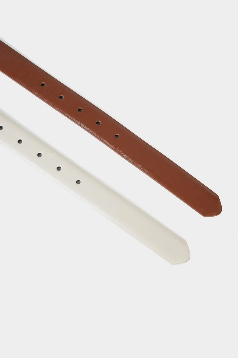Defacto  Woman Faux Leather 2 Piece Daily Belt for Women | Best Price UAE