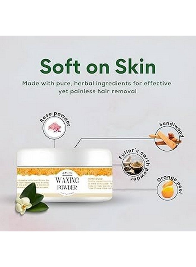 Bhuvika Waxing Powder, Natural Hair Removal Powder, Herbal Ingredients, Gentle on Skin - 100g - Image 3