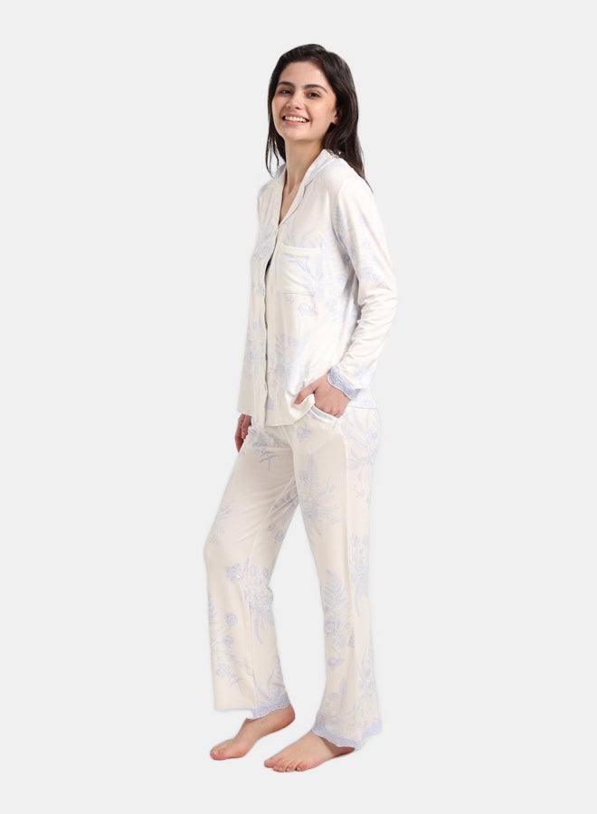 Carina Floral Print Pyjama Set - Image 2