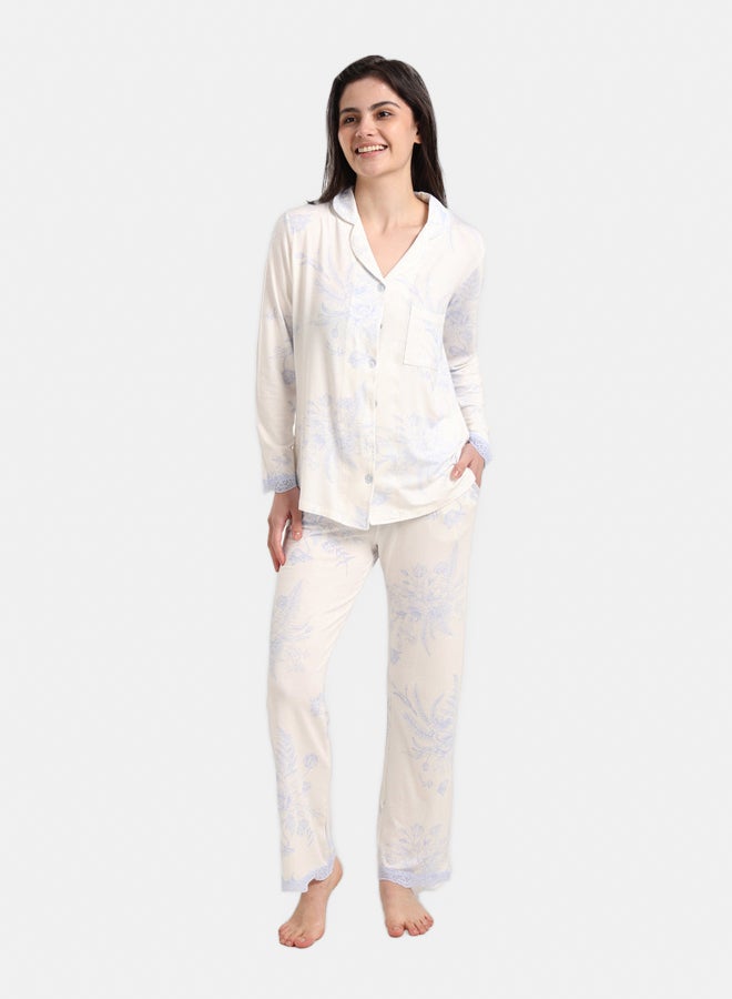 Carina Floral Print Pyjama Set - Image 1