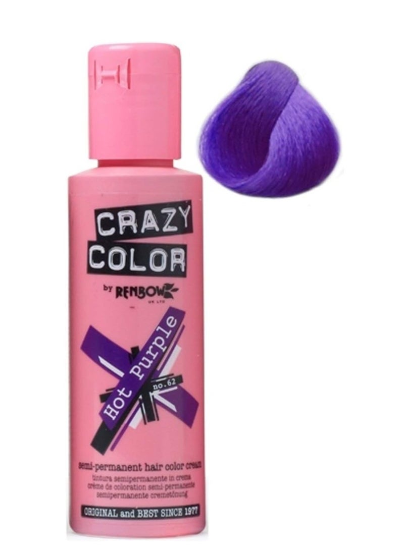 Crazy Color Crazy Color Cream Hot Purple No.62 - 100ml  - Image 3