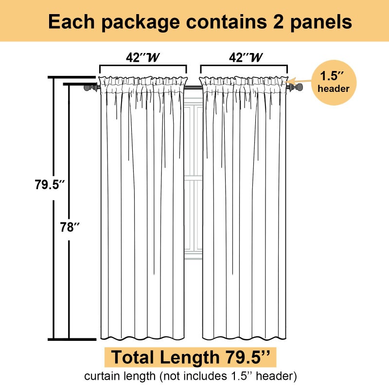 Lecloud White Sheer Curtains 78 Inches Long 2 Panels Set, Soft Voile Light Filtering Curtains, Airy Solid Window Drapes with Rod Pocket for Living Room Bedroom Dining Room, Each Panel 42" W x 78" L - Image 3