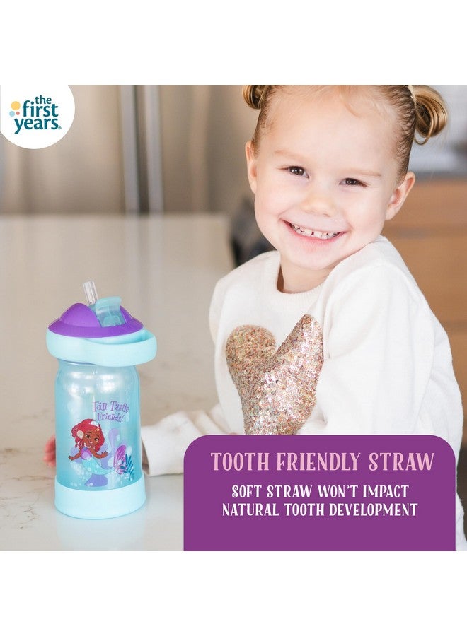 the FIRST years زجاجة ماء للأطفال من ديزني أرييل - زجاجات ماء للأميرات من ديزني مقاومة للتسرب مع حماية DropGuard - هدايا ديزني للأطفال - 12 أونصة - للأعمار من 2 سنوات وما فوق - Image 3