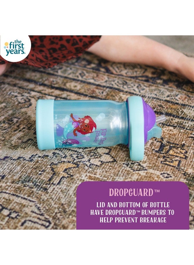 the FIRST years زجاجة ماء للأطفال من ديزني أرييل - زجاجات ماء للأميرات من ديزني مقاومة للتسرب مع حماية DropGuard - هدايا ديزني للأطفال - 12 أونصة - للأعمار من 2 سنوات وما فوق - Image 4