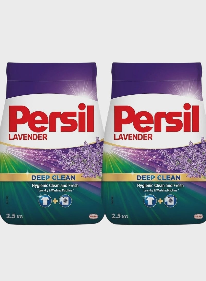 Persil Automatic Lavender Powder Laundry Detergent 2.5kg - Pack of 2 - Image 1