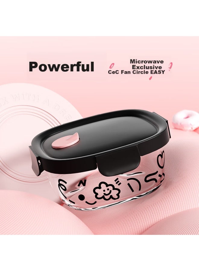 Cilock Glass Lunch Box For Office Workers, Microwave Safe Fresh-keeping Box For Refrigerator Storage, Soup Bowl, Round Soup Bowl 720ml - Image 4