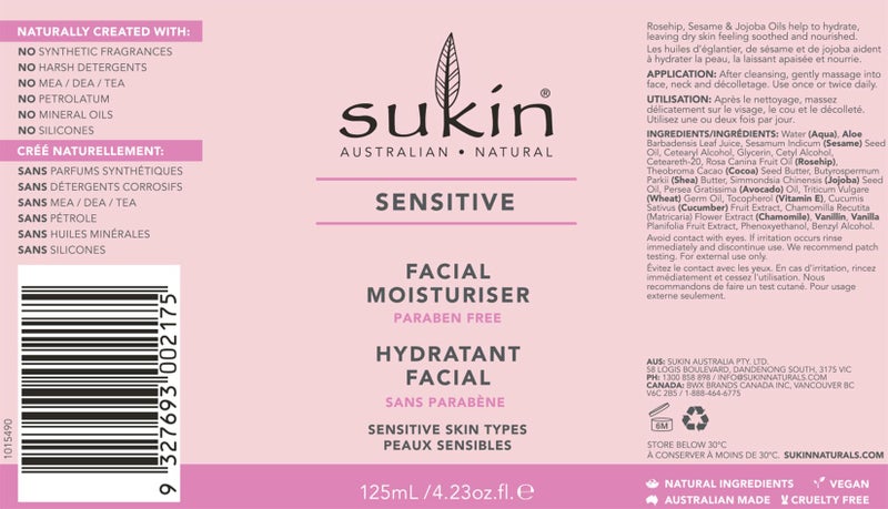 Sukin Sensitive Skin Facial Moisturizer 4.23 Ounces - Image 2