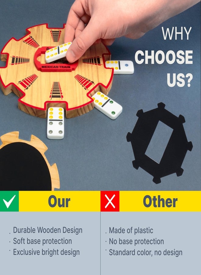 Queensell Mexican Train Accessories - Wooden Hub - Image 3
