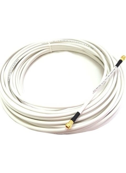 Rg7 Gold Satellite Antenna Cable with F Connector 15 Meters