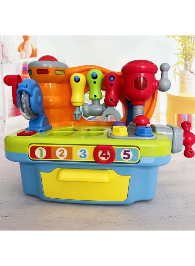 مجموعة أدوات فك وتجميع صواميل الحفر الكهربائية للأطفال، مجموعة أدوات أحجية الصور المقطوعة ثلاثية الأبعاد، ألعاب تعليمية - اللون: حامل الأدوات 907 - Image 1