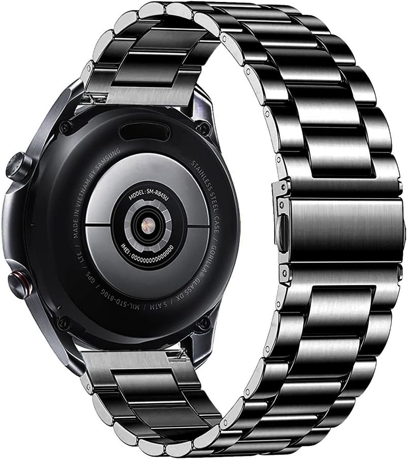 DEALELE Bands Compatible with Samsung Galaxy Watch 3 45mm / Galaxy Watch 46mm - 22mm Solid Stainless Steel Metal Replacement Strap for Huawei Wacth 4/4 Pro / 3 / GT4 / GT3 46mm - Image 2
