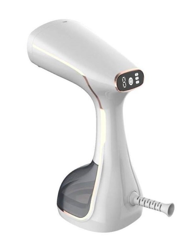 Denx Steam Iron Lcd Portable Handheld Steamer - 1500W - 2000W - Continuous Steam - 320Ml Detachable Water Tank - 30S Fast Heat-Up & Auto-Off (White/Grey) - Image 2